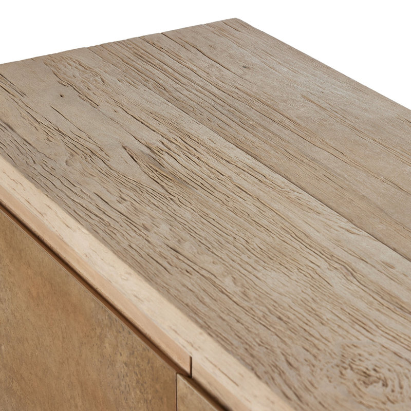 REDONDO Media Console, Bleached Alder