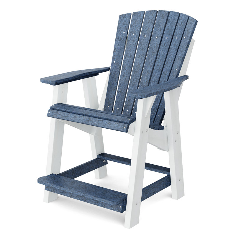 Heritage High Adirondack Chair, Patriot Blue/White
