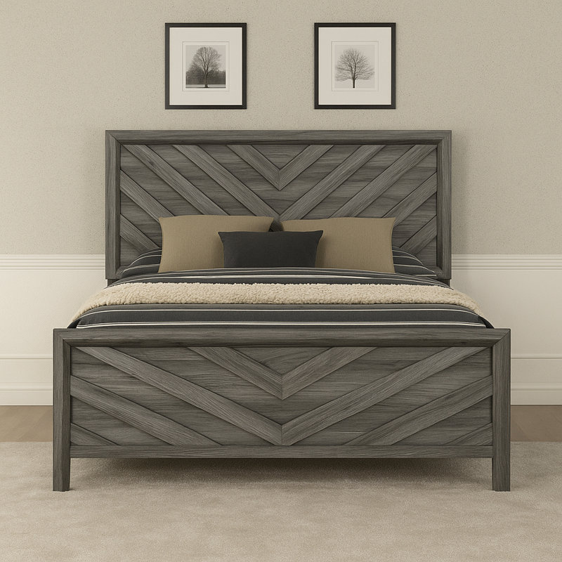 Zarrah Standard Bed, Queen, Gray
