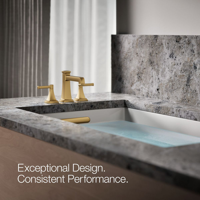Riff Bath Faucet Trim With Diverter Spout, Vibrant Brushed Moderne Brass
