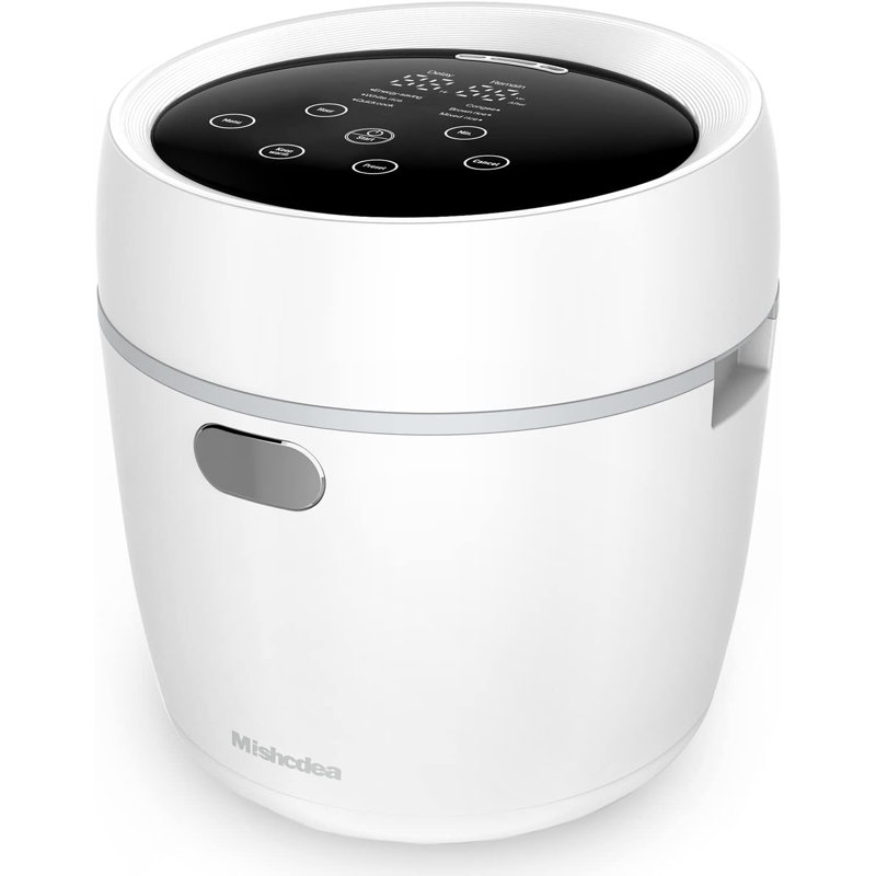 Mishcdea Small Rice Cooker 3-cup Uncooked, Mini Rice Cooker Ceramic Nonstick For 1-2 People, Multi Menus With Smart Touch Screen, Timer & Warmer, For Quinoa, Oats And Grains