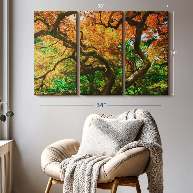 Nature «Mossy Maple Tree Canvas Print» sur, H 24 po x l 38 po x P 1,25 po