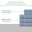 Ensemble de serviettes 18 pièces Willow - 100% coton peigné, qualité supérieure 630 g / m², bleu, ultra doux et très absorbant (ensemble de 6 serviettes de bain, 12 serviettes de toilette)-402318349-402318435