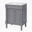 Meuble-lavabo de salle de bain 24 po avec lavabo supérieur 24 po, meuble de rangement moderne à 2 niveaux-44394354