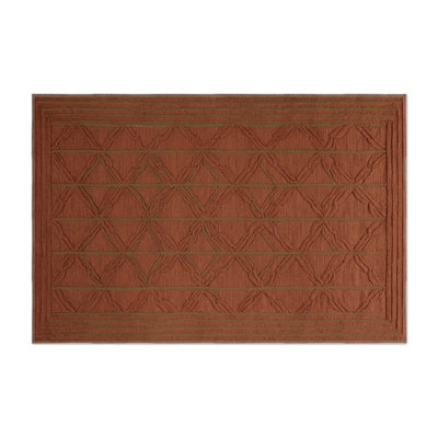 Trellis Brown Indoor and Outdoor Area Rug