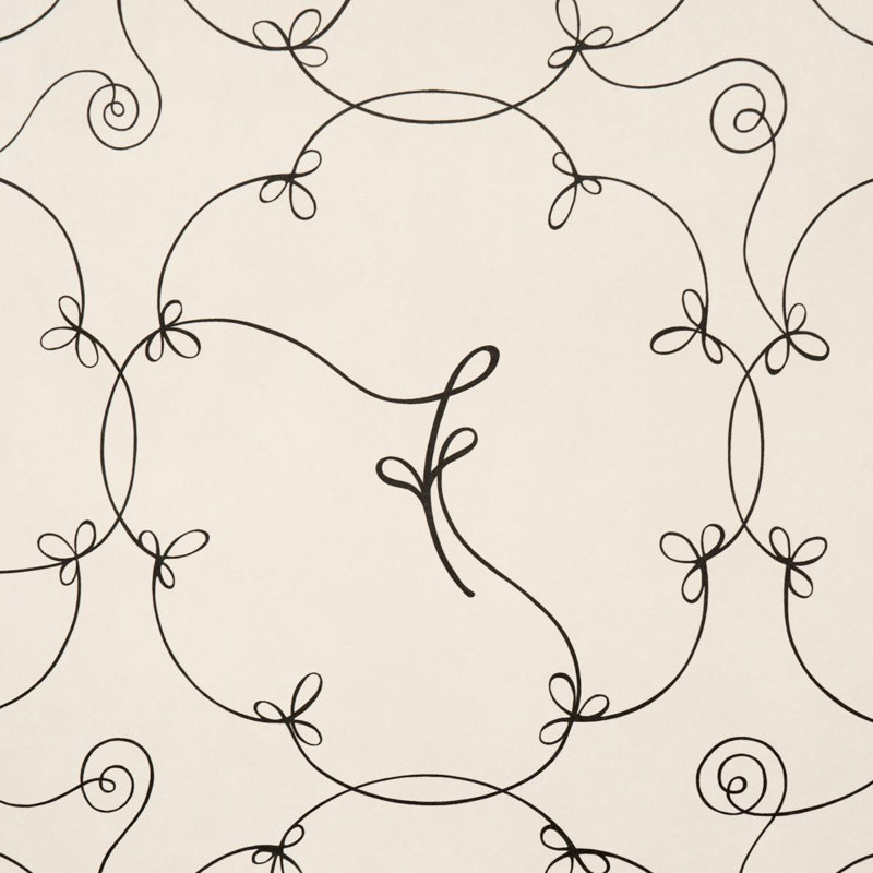 Papier peint Schumacher X Backdrop Broderie, Beige