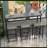 Modern Design Kitchen Dining Table, Pub Table, Long Dining Table Set with 3 Stools, Easy Assembly-1819818274