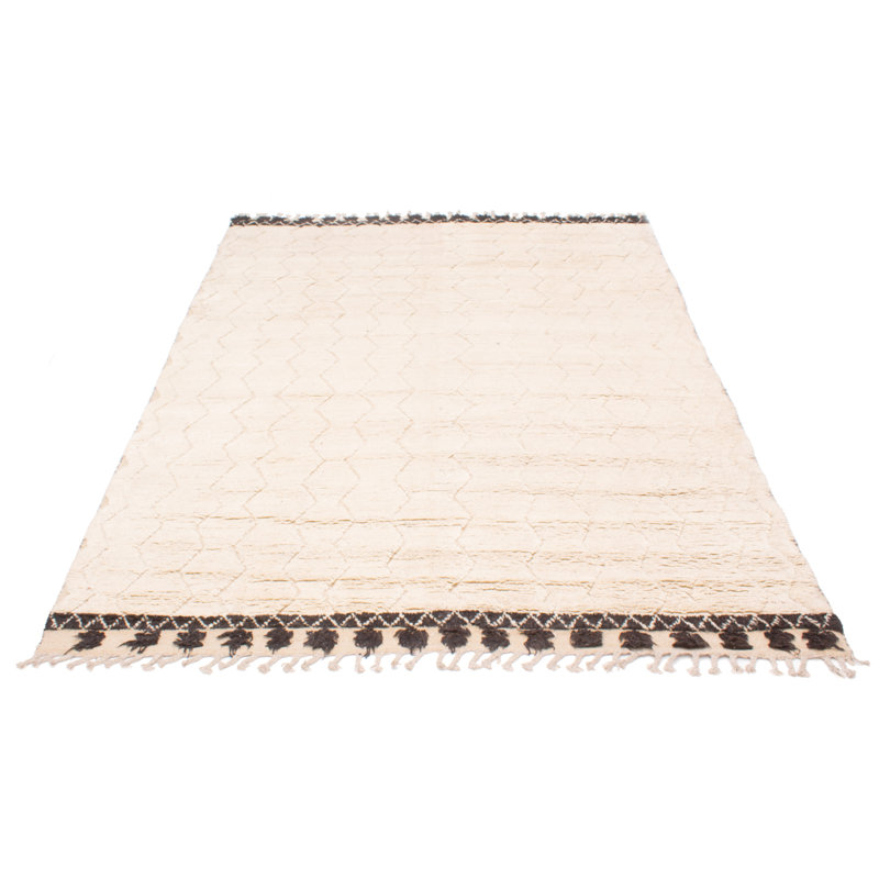Tapis rectangulaire en laine noué à la main de conception unique nouvel âge 7 pi 10 po x 10 pi 6 po Remus