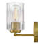 3-Light Bath Vanity Fixture with Clear Ribbed Glass-1208007041