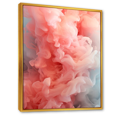 Rose poli radiance fumée I - impression d'art abstrait mural