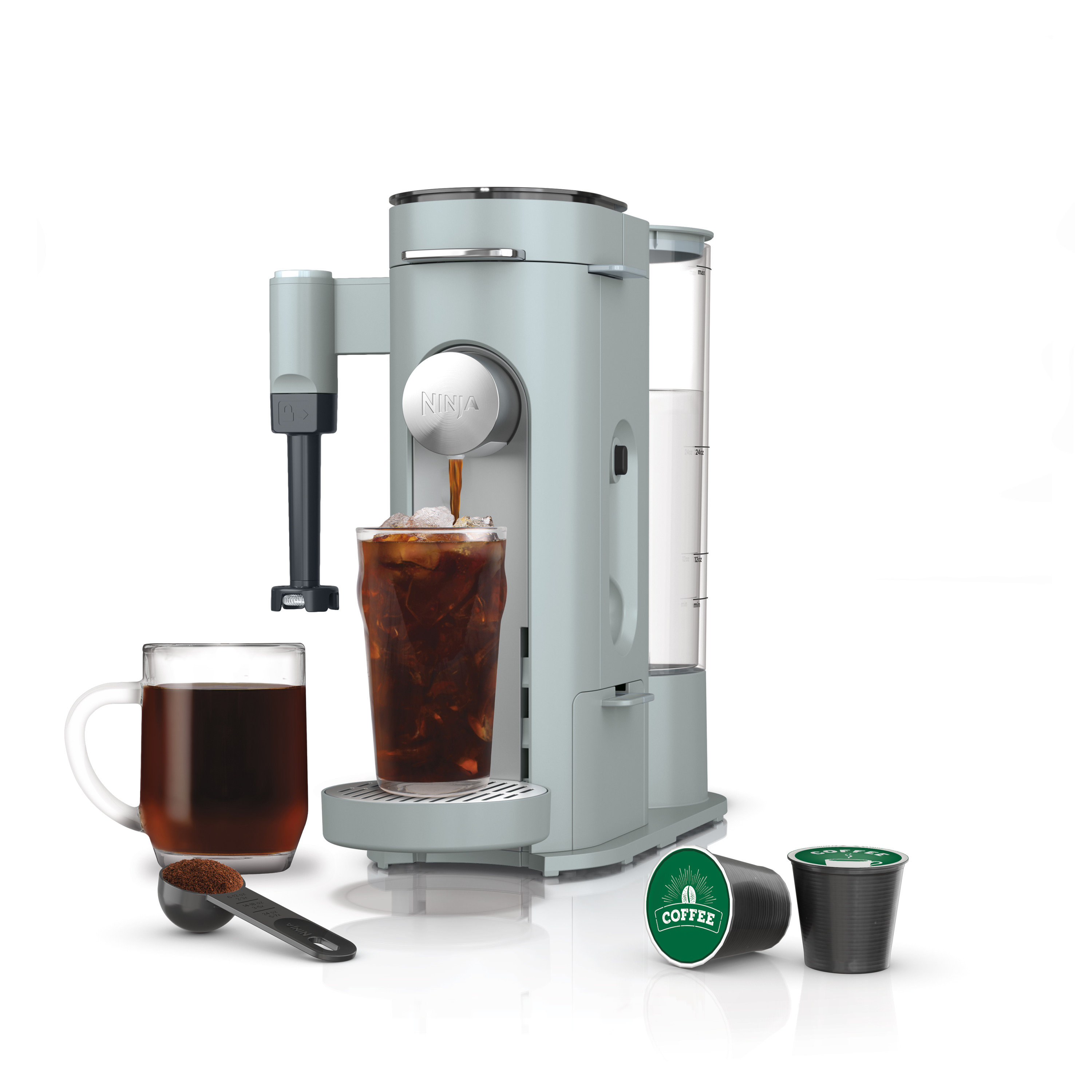 Ninja® Single-Serve Pods & Grounds Specialty Coffee Maker PB051GB - Glacier Blue