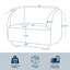 Fauteuil demi-tonneau l 37,75 po Luare-1334837
