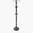 73" Tall Chrome and Wood Coat Rack-992893937