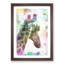 Giraffe Facing the Rainbow in Abstract - Picture Frame Painting Print-55608355-55608360