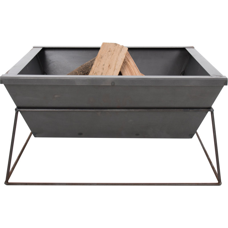 Reso Square Steel Wood Burning Fire Pit