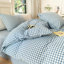 Ensemble de housse de couette 100% coton lavé à carreaux 3 pièces Nayoroom Gingham-114852060-114852062
