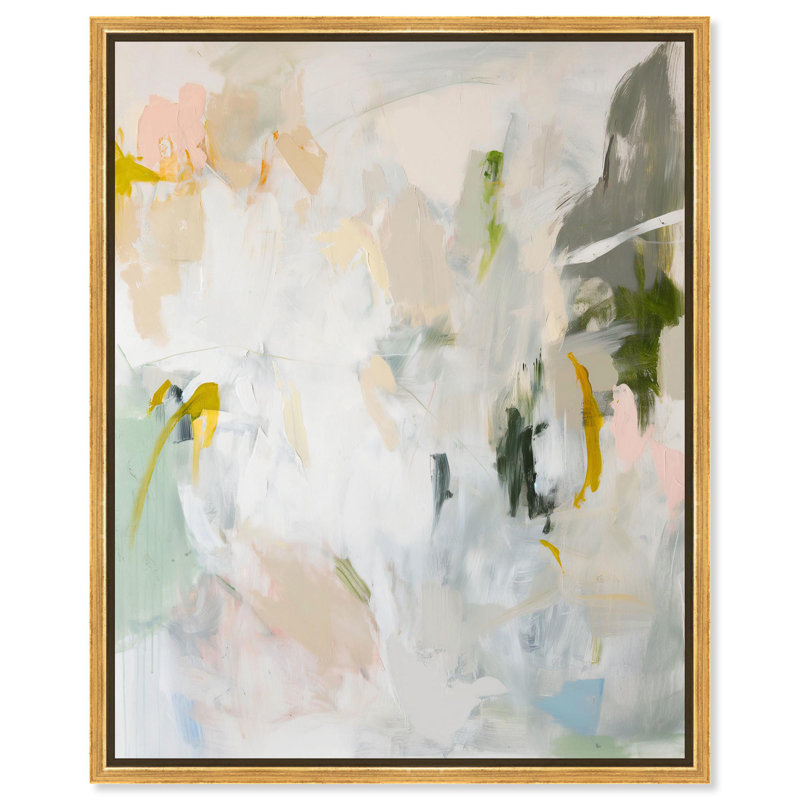 «Bare Ruins II Canvas Moody Abstracts» par Art Remedy, H 37 po x l 31 po, Cadre flottant doré