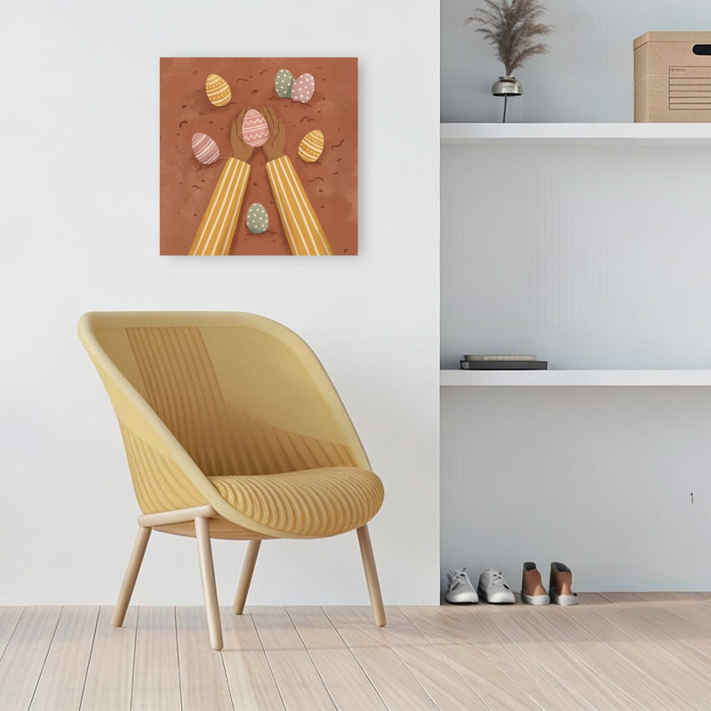 Collection d'art mural printanier, reproduction d'oeufs de Pâques, 18" H x 18" W