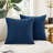 Striped Velvet Decor Soft Throw Pillow Covers With Wave Design（Set of 2）-101450529-101450527