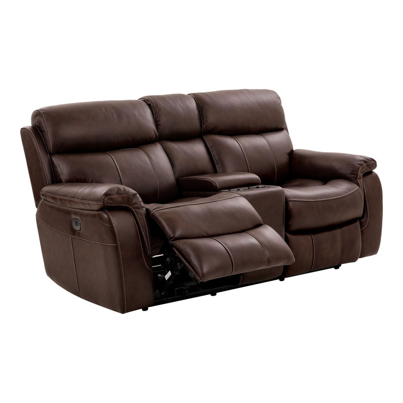 Causeuse inclinable électrique en cuir Raashi