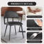Chaise de salle à manger rétro en similicuir et métal-1520081801