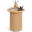 Table de chevet d'appoint moderne en bois naturel avec petits pieds antidérapants, idéale pour les petits espaces.-415348441-415348445