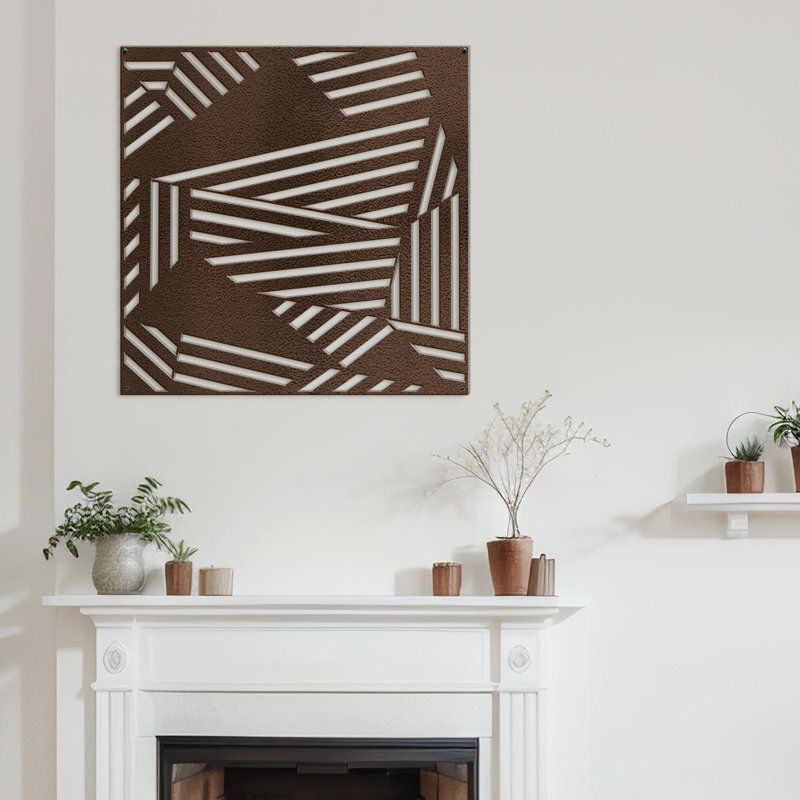 Wall Decor Metal, 30" H x 30" W x 0.05" D, Bronze