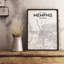Memphis City Map - No Frame Print-1622426296