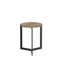 Round Accent End Table with Sturdy Metal Frame Nightstand Portable Table for Living Room Bedroom