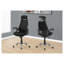 Chaise de bureau ergonomique à haut dossier avec hauteur réglable et accoudoirs, filet noir