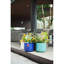 Pot de fleurs en céramique, pot de fleurs moderne pour patio, jardin, rebord de fenêtre - cyan
