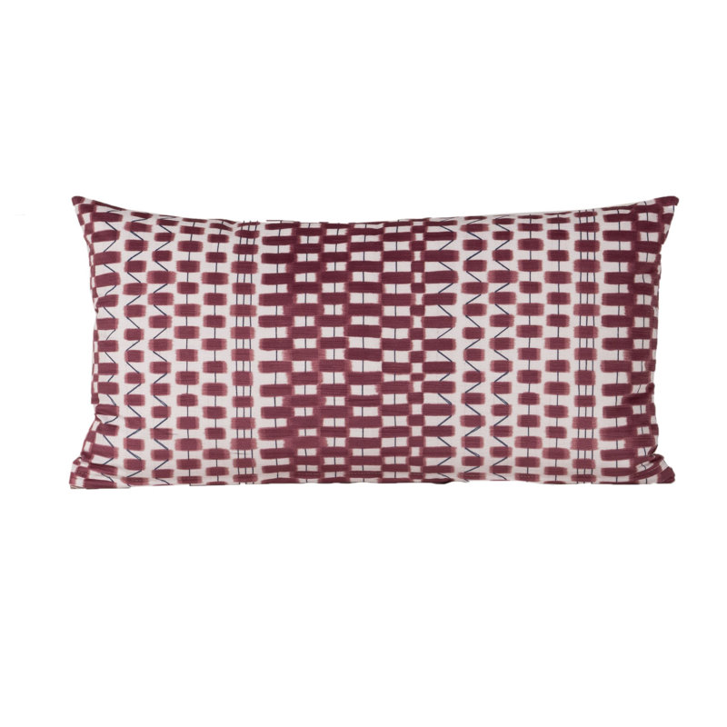 Coussin Grapevine, Rouge, Plumes, Rectangle H 14 po x l 26 po