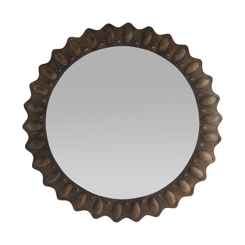 Greenly Round Iron Mirror