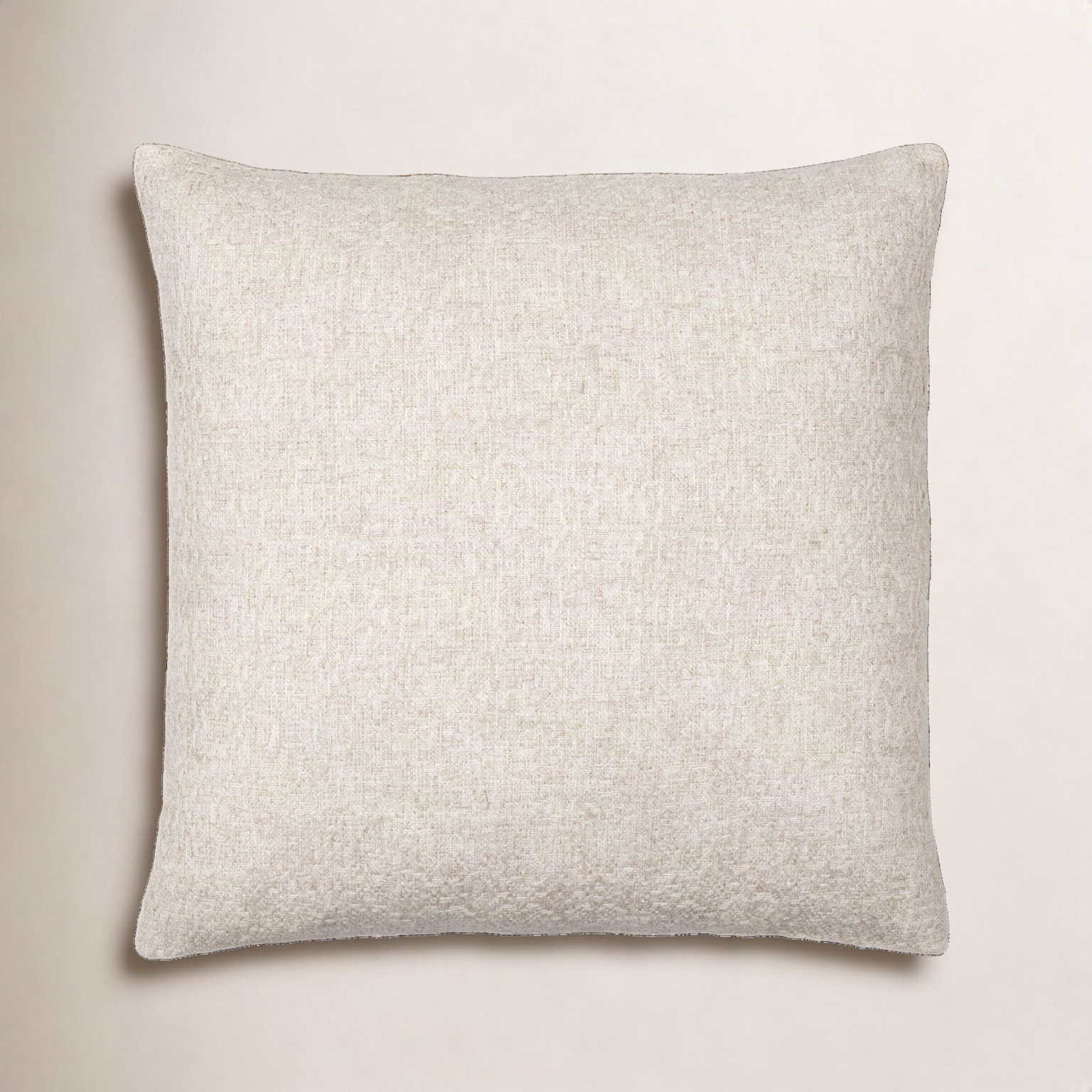 Alcona Pillow Cover, 22"H x 22"W, Beige, Polyester/Polyfill