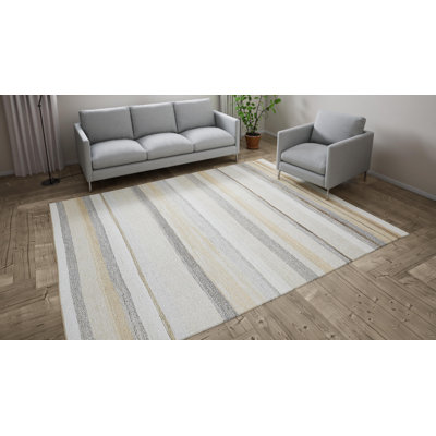 Multicolored Flatweave Hemp Rug - 8'1" x 10'1"