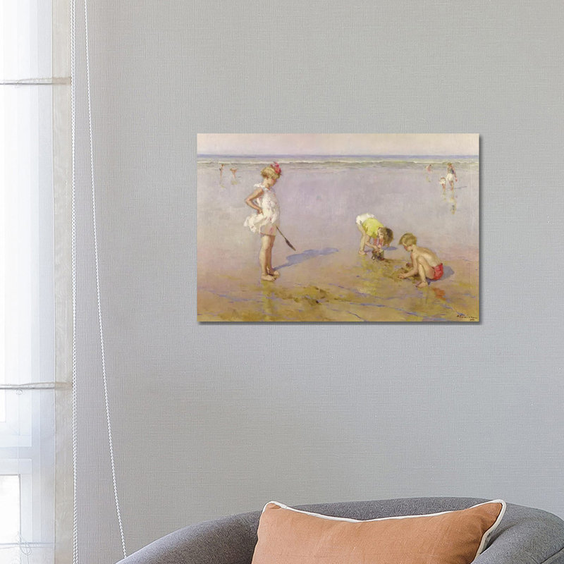 Beach Scene by Charles-Garabed Atamian - Wrapped Canvas Painting, 66.04 cm H x 45.72 cm W x 1.91 cm D