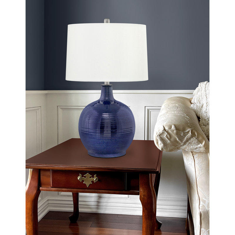 Padua 27 in. Admiral Blue Table Lamp