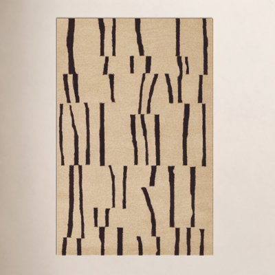 Austin Ivory Brown Hand-Tufted Wool Rug