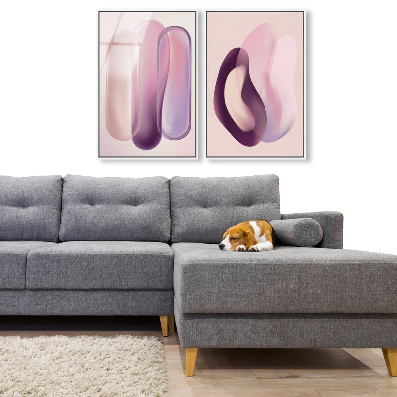 Berry Love Set Set by Oliver Gal, 32"H x 22"W, White Floater Frame