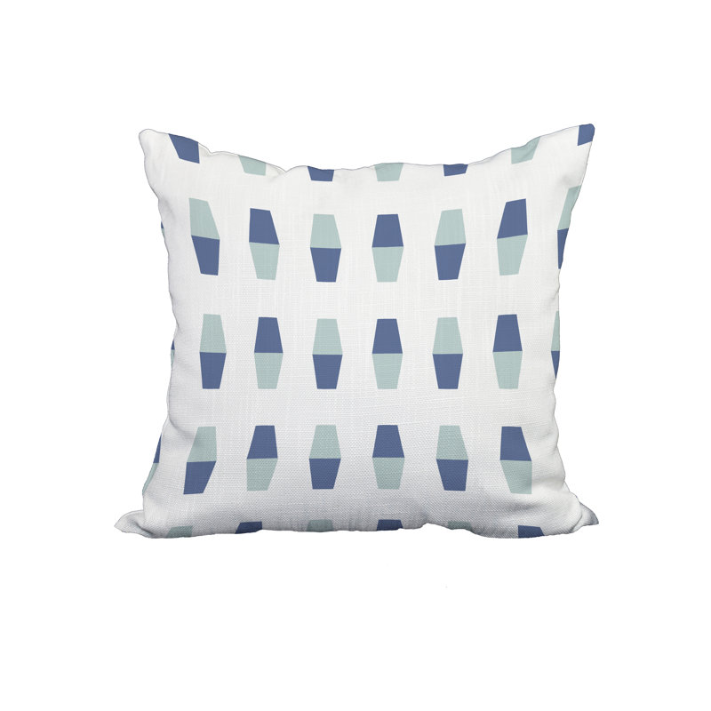  Housse et insert de coussin carré en coton Bowling, 18 po x 18 po, Bleu