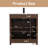 Adria 30" Dark Walnut Single Sink Bathroom Vanity With Solid Surface Composite Top