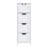 Bathroom Floor Cabinet With 4 Drawers, Freestanding Wooden Storage Organizer For Bathroom, Hallway Or Living Room, Narrow White Side Cabinet With Space-Saving Vertical Design, White