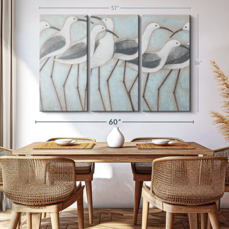 «Coastal Parade», 3 pièces, H 36 po x l 57 po x P 1,25 po