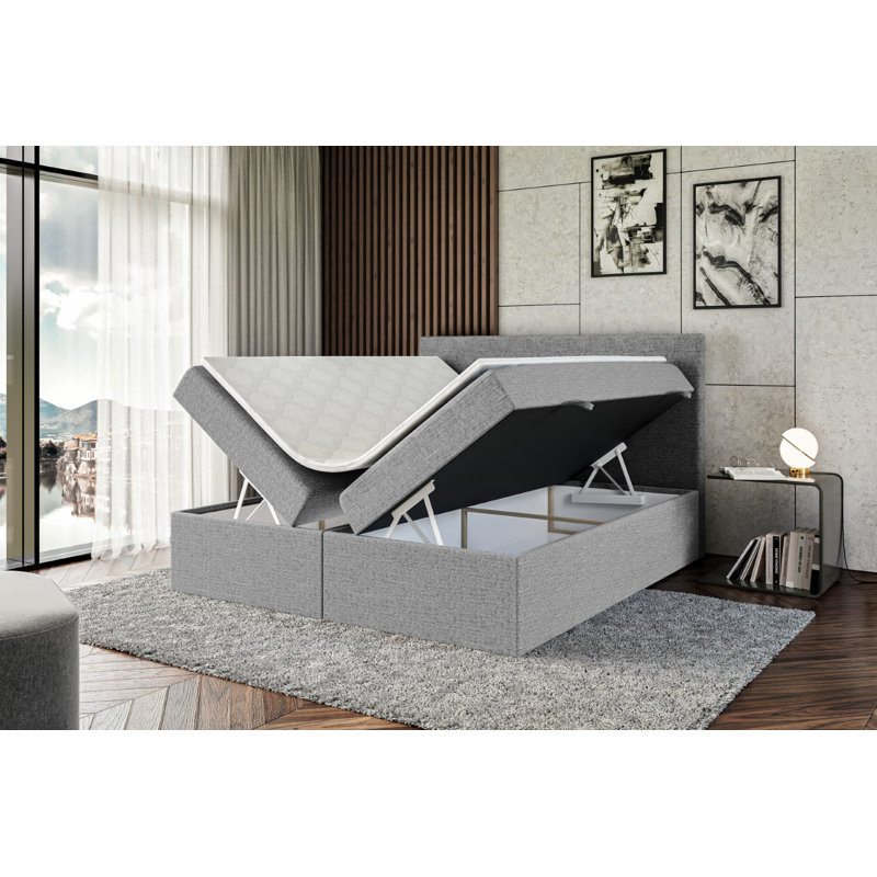 Ariarna Bed, 160cm W x 200cm L, Grey
