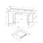 Bureau d'ordinateur, bureau personnel, ordinateur portable, tiroirs de rangement, L 48 po, travail, stratifié, métal, contemporain, moderne-759574315-759574313
