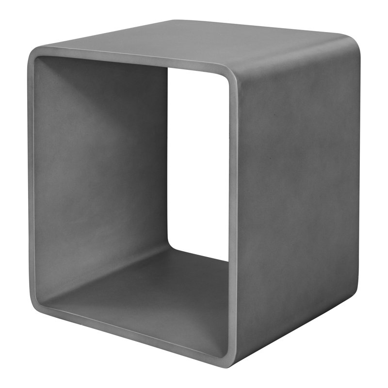 18" Open Geo Cube Display Bookcase, Grey