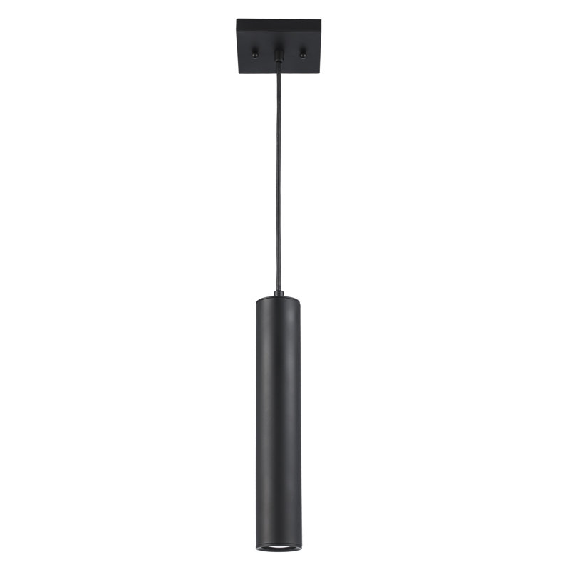 1 - Light Single Pendant, Black