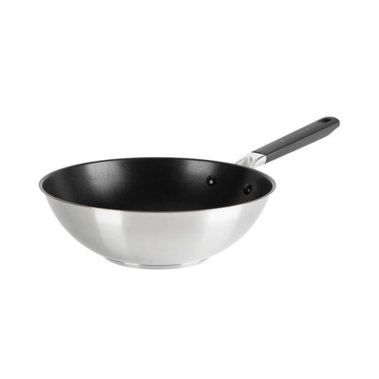 Classic Stainless Steel Wok - 28cm
