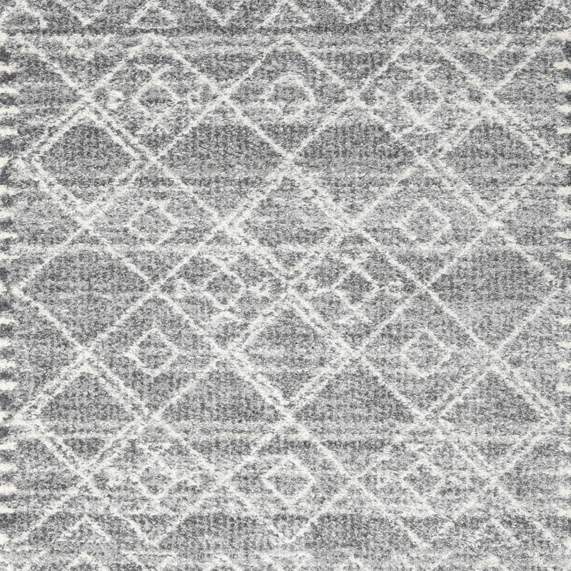 Tapis gris zone contemporaine, Carré 6 pi