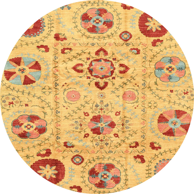 Abstract Indoor Rug, Round 5'